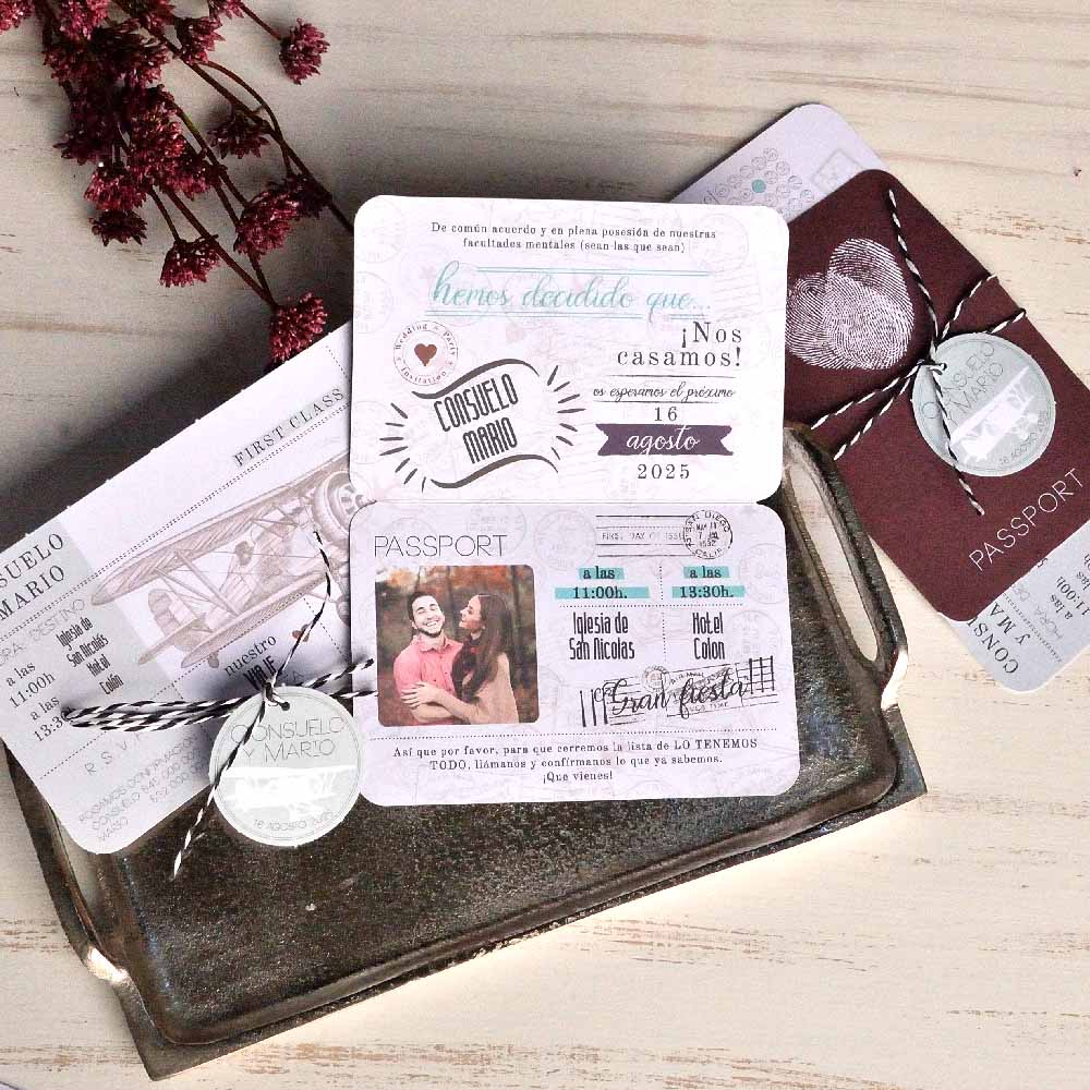 Invitación pasaporte y billete 39822