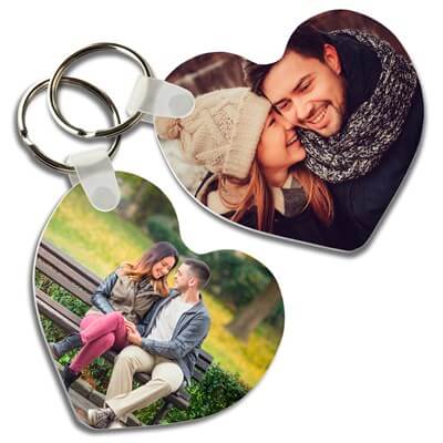 LLavero corazón a dos caras personalizado