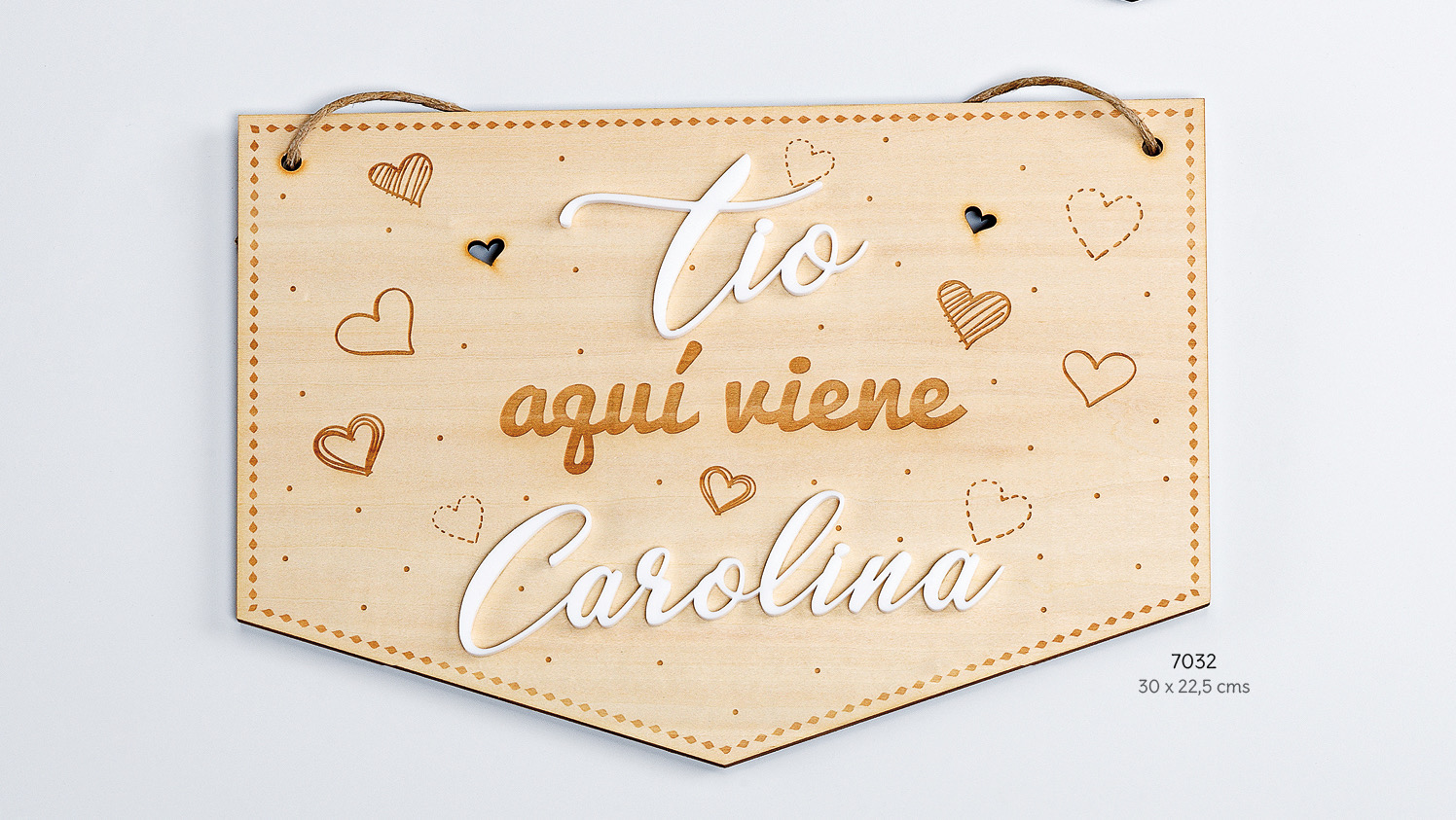 Cartel «Tío aquí viene…» madera 7032