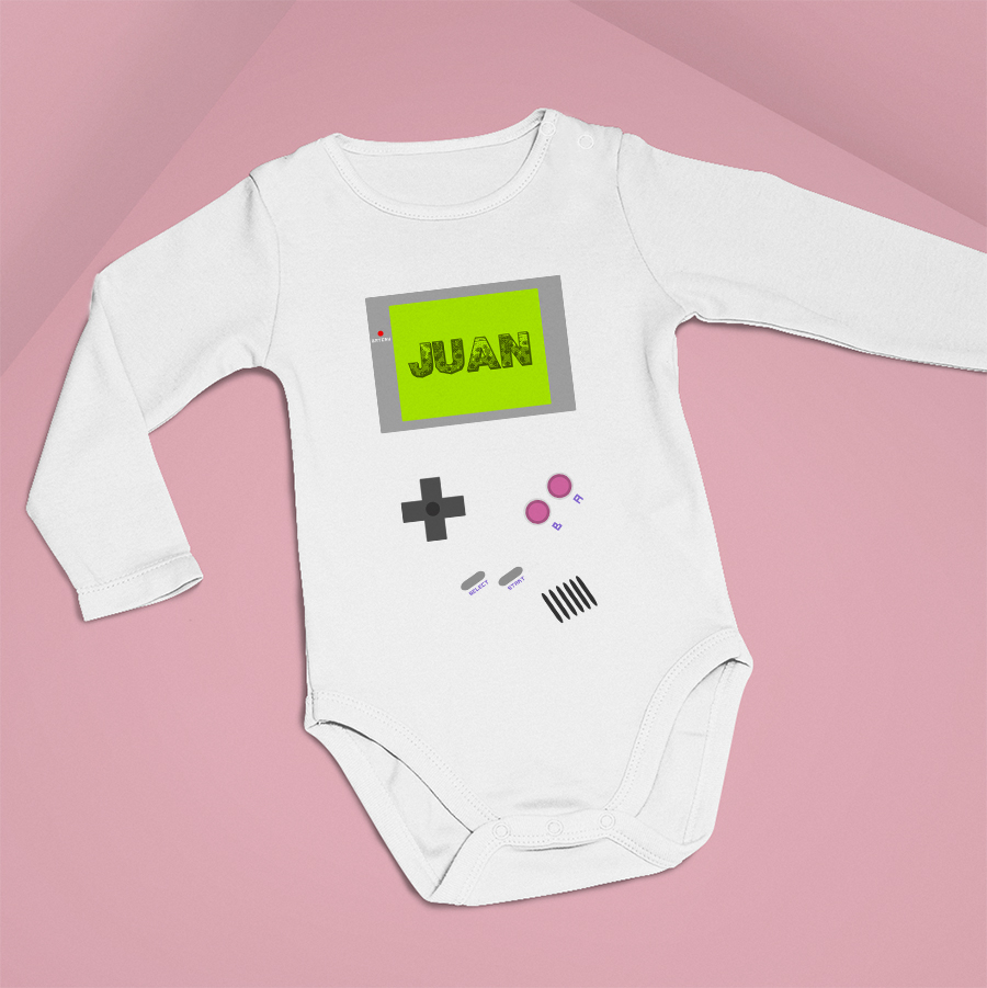 Body bebé manga larga “Game Boy”