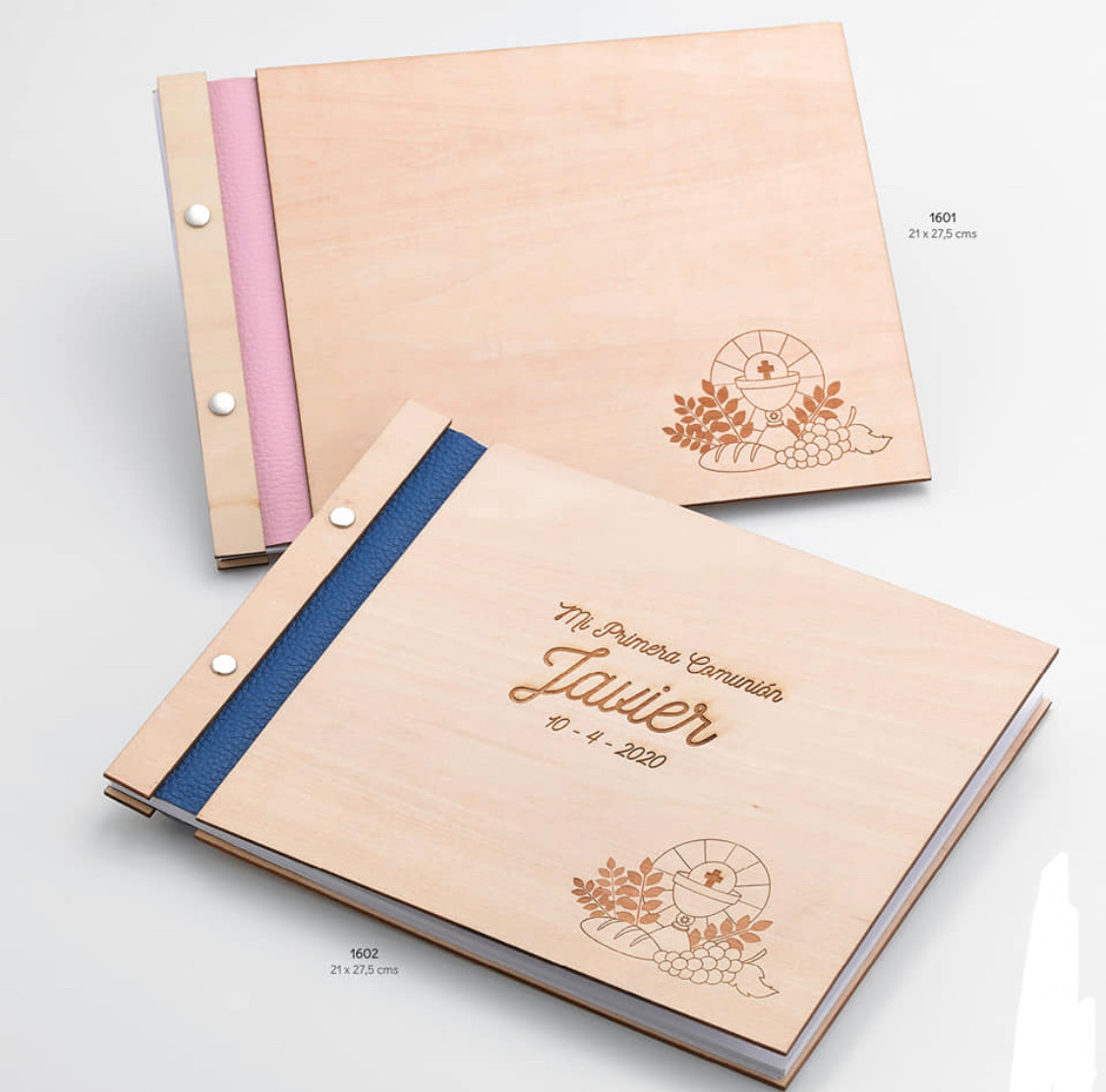 Libro de firmas madera comunión rosa 1601