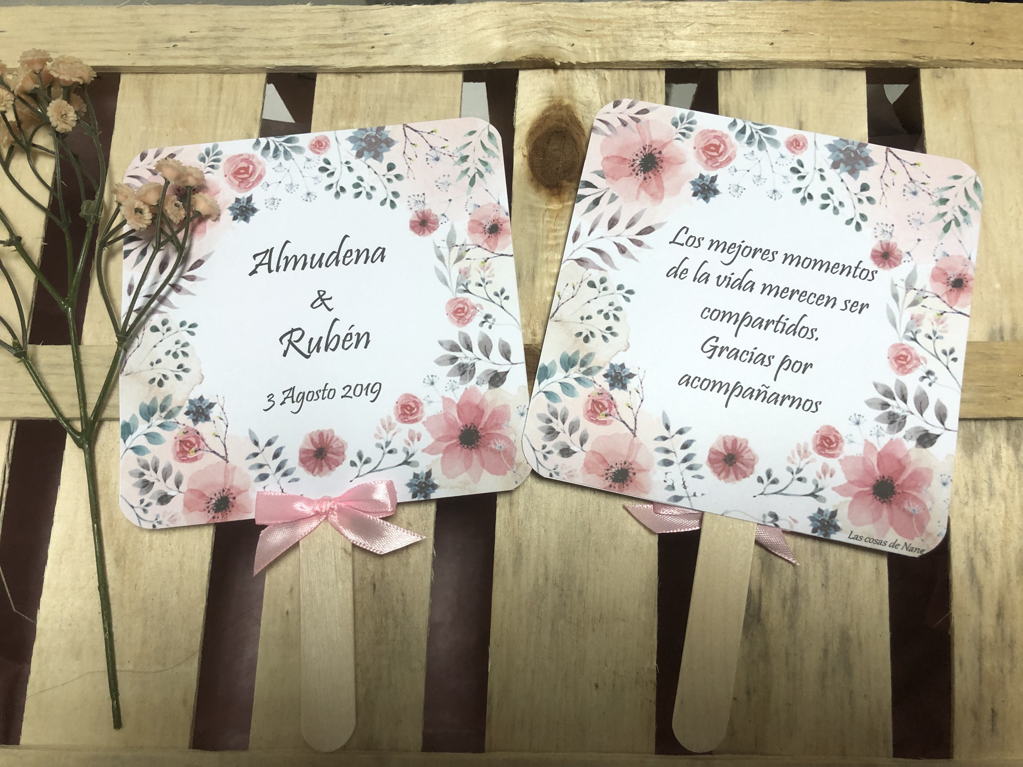 Pai pai boda flores rosas en círculo