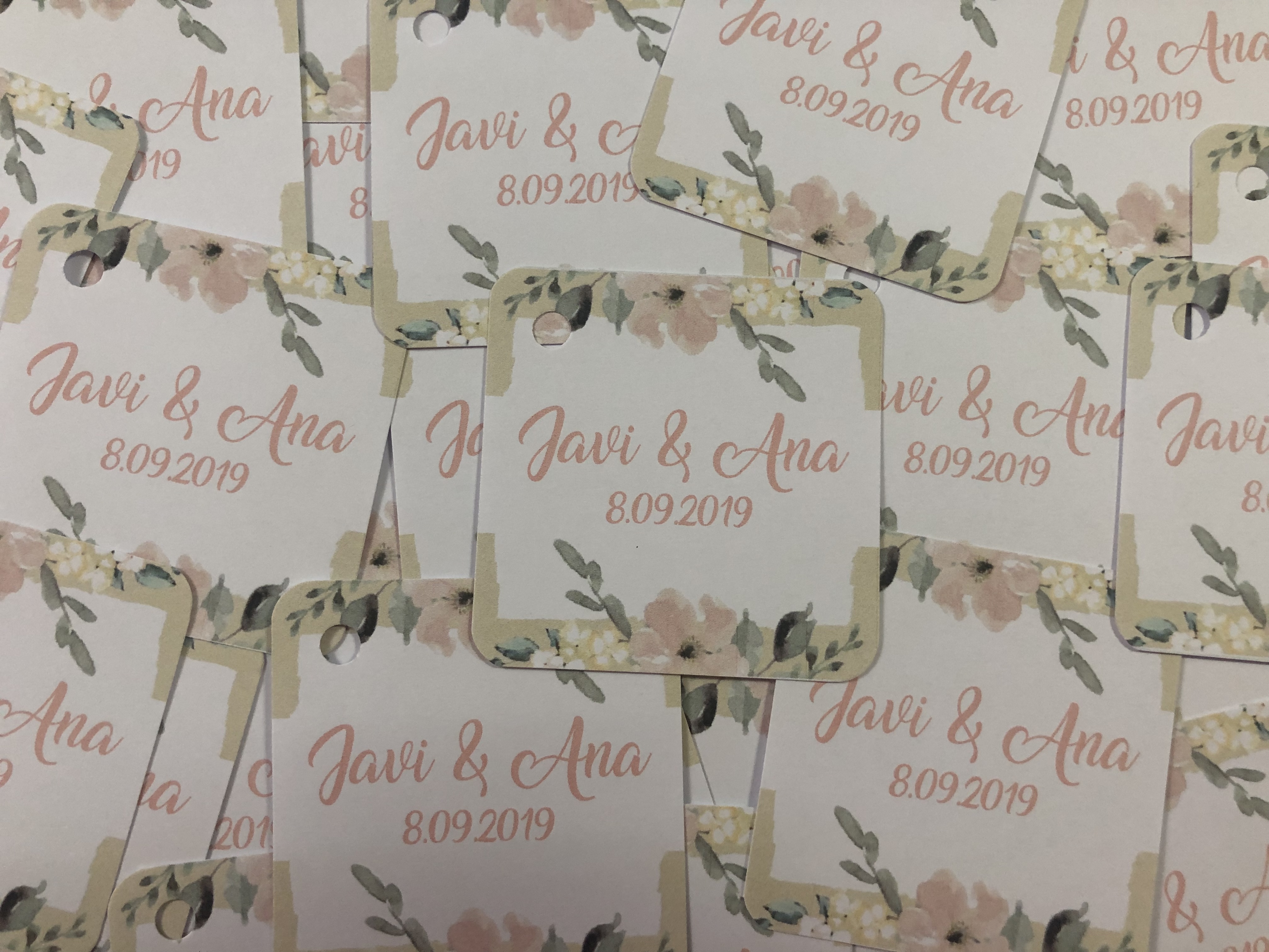 Tarjeta para detalles fondo flores nude