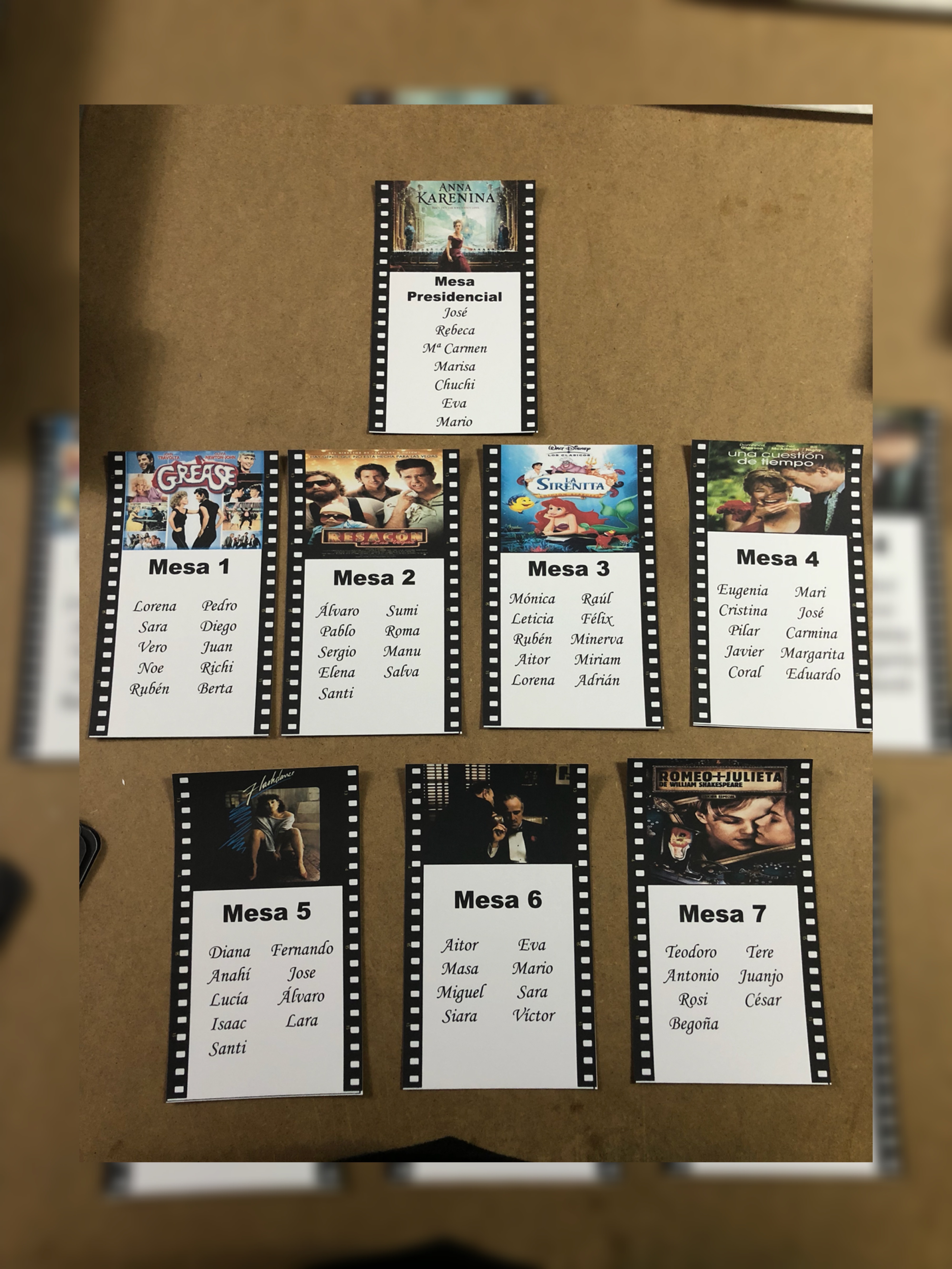 Seating plan cine
