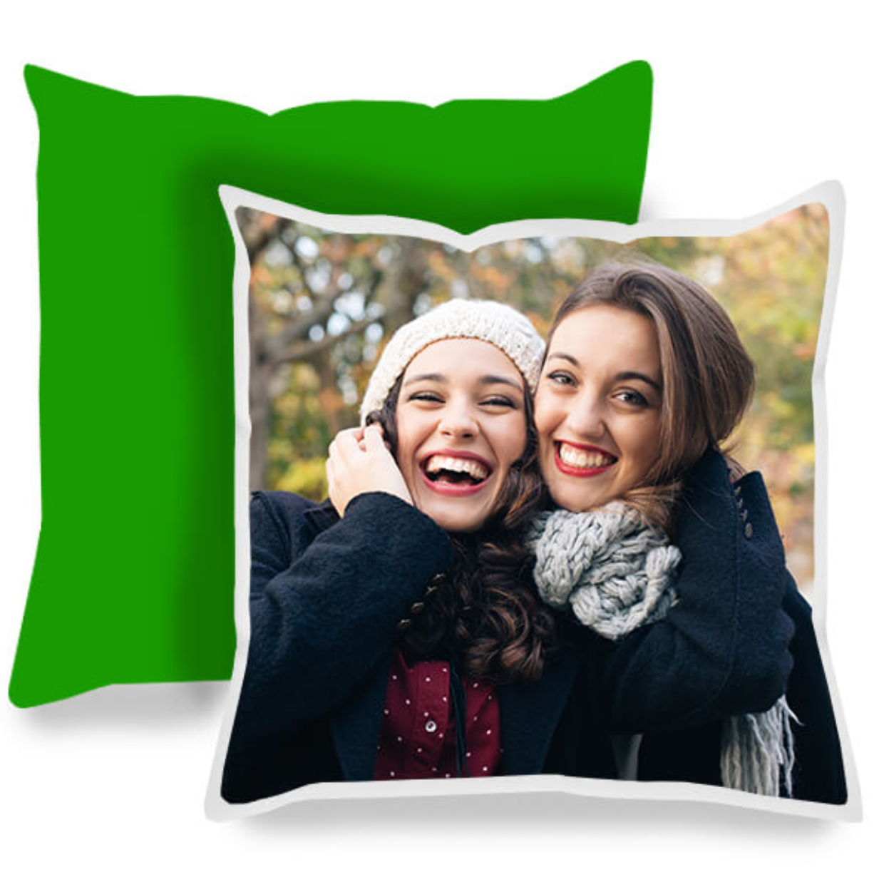 Cojín personalizado cuadrado 40×40 una cara verde