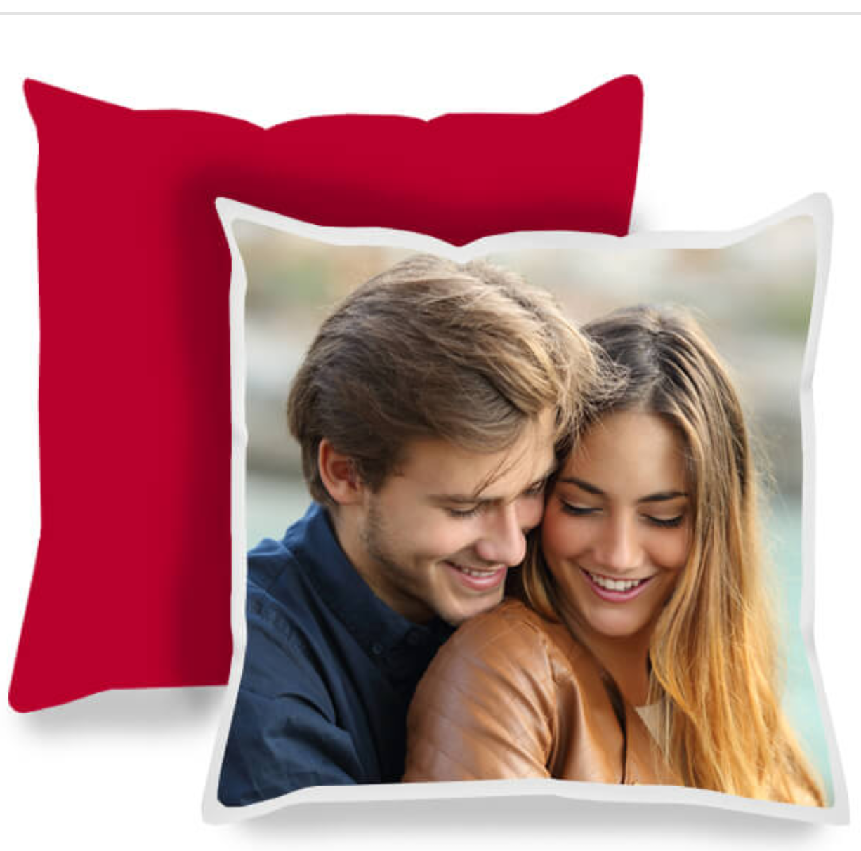 Cojín personalizado cuadrado 40×40 una cara rojo