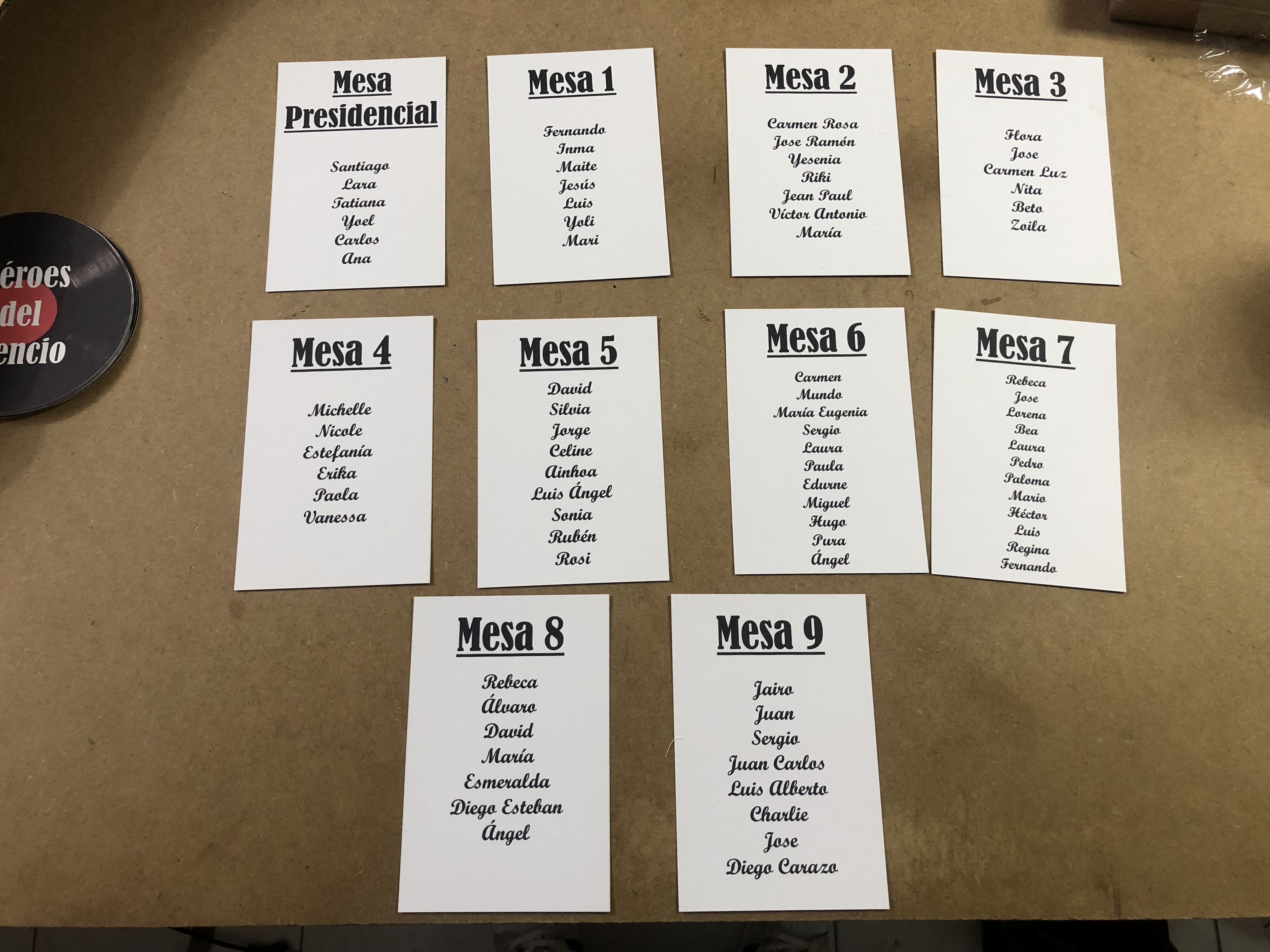 Seating plan liso