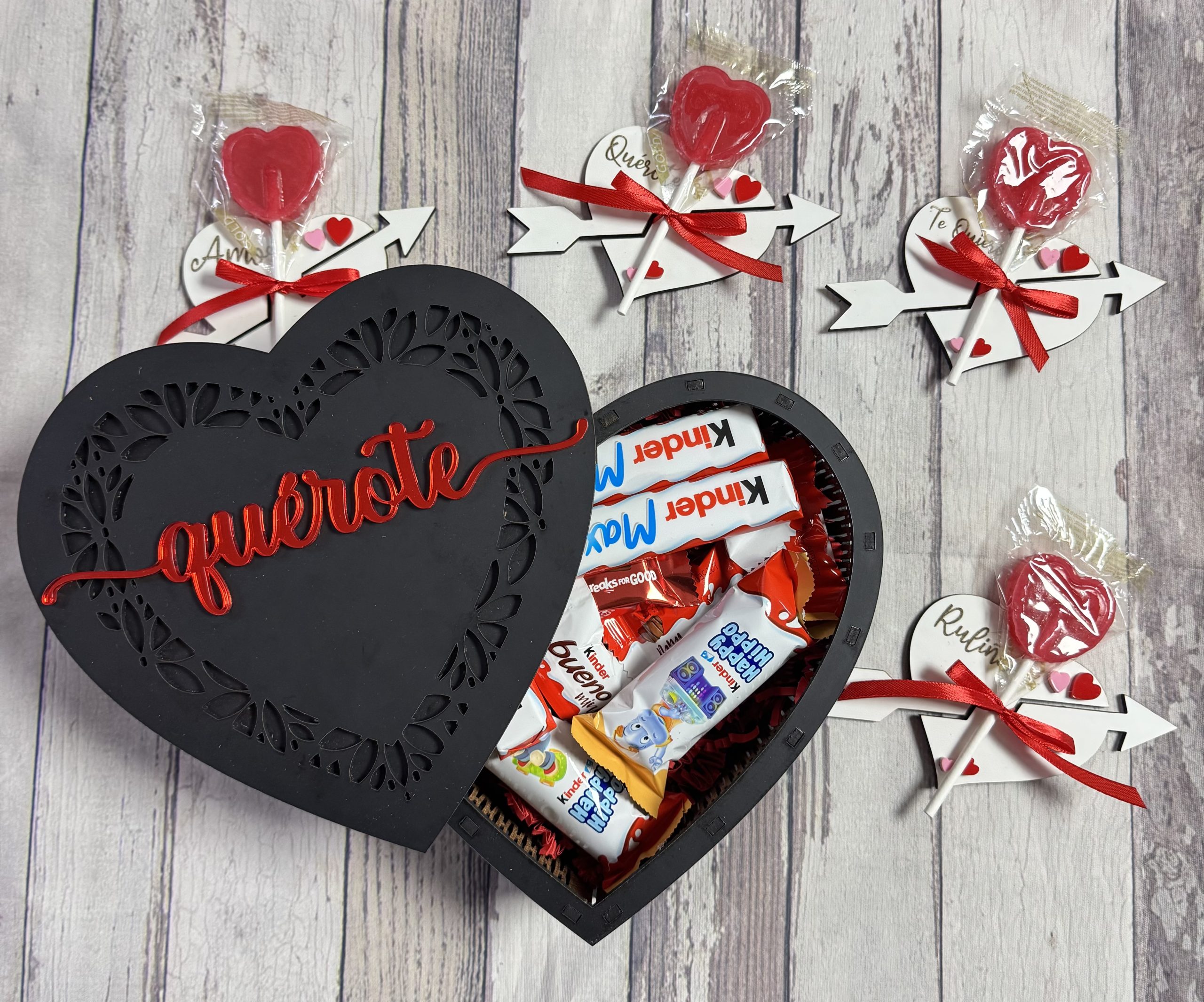 Caja corazón personalizada
