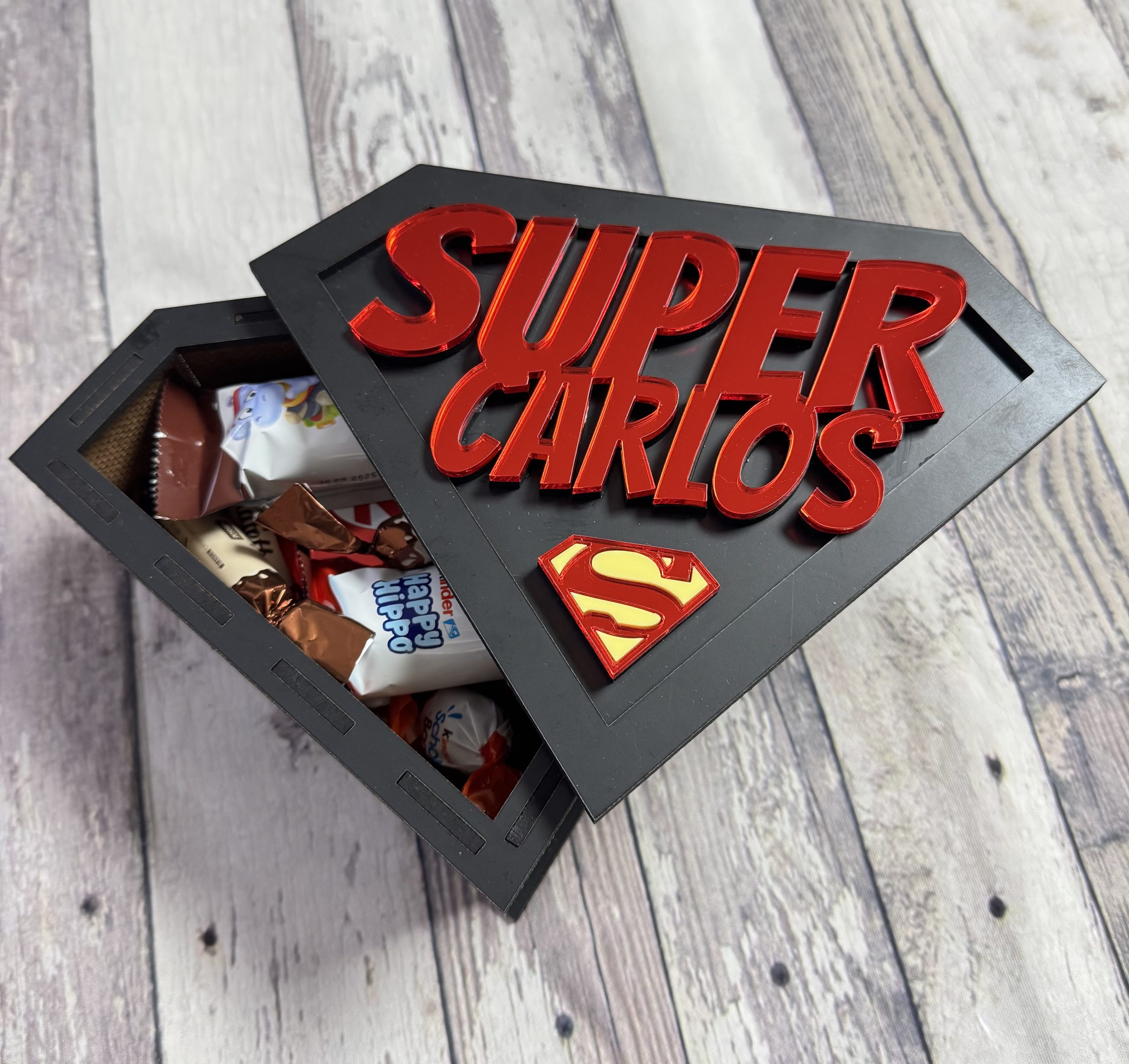 Caja madera «superman» personalizada