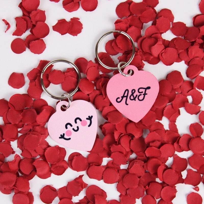Pack dos llaveros personalizados corazón