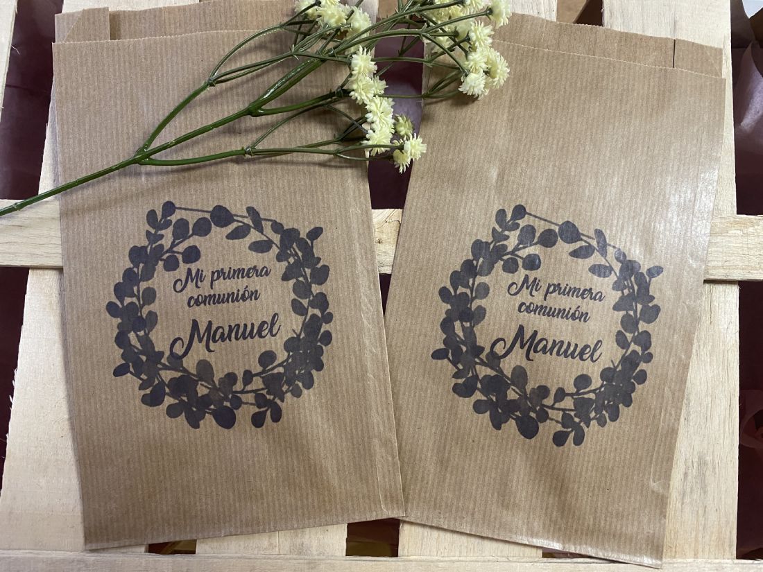 Bolsa kraft corona olivo