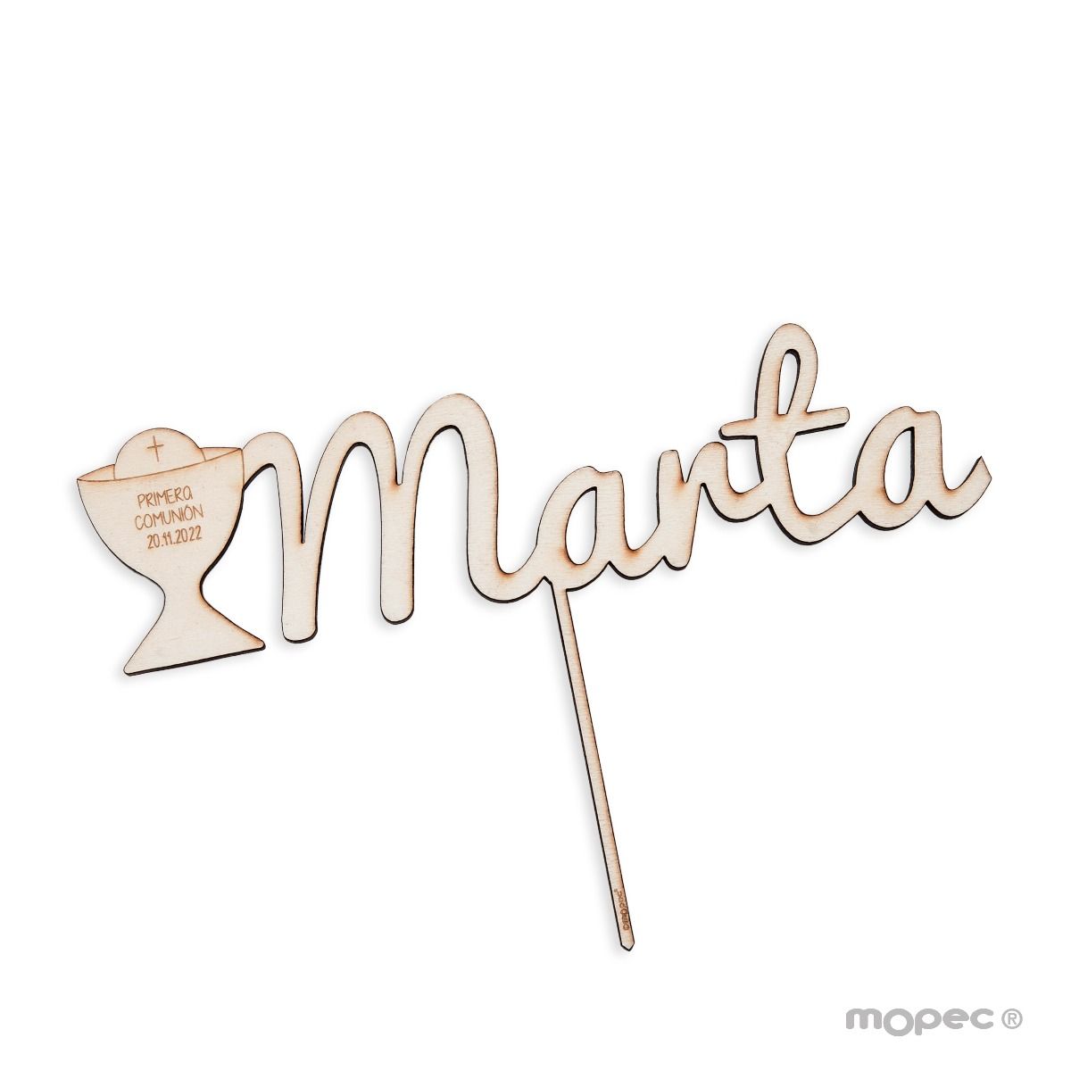 Cake topper madera cáliz W330
