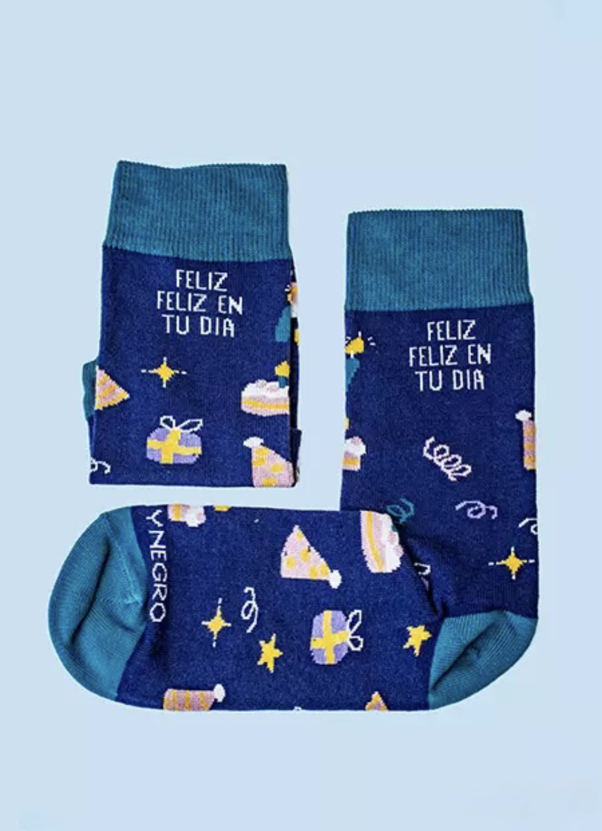 Calcetines Feliz,feliz en tu día