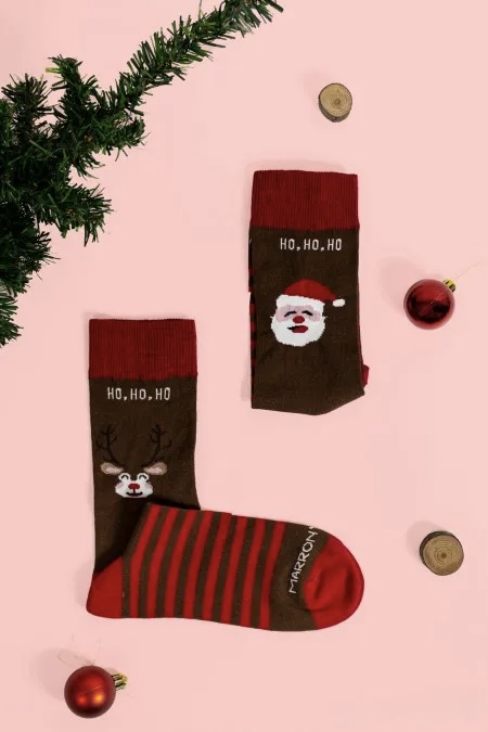 Calcetines navideños «ho,ho,ho»