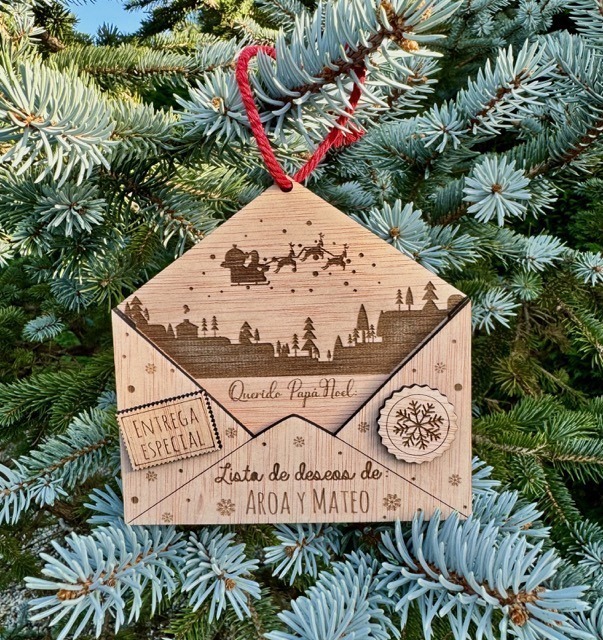 Adorno porta cartas Papá noel para colgar