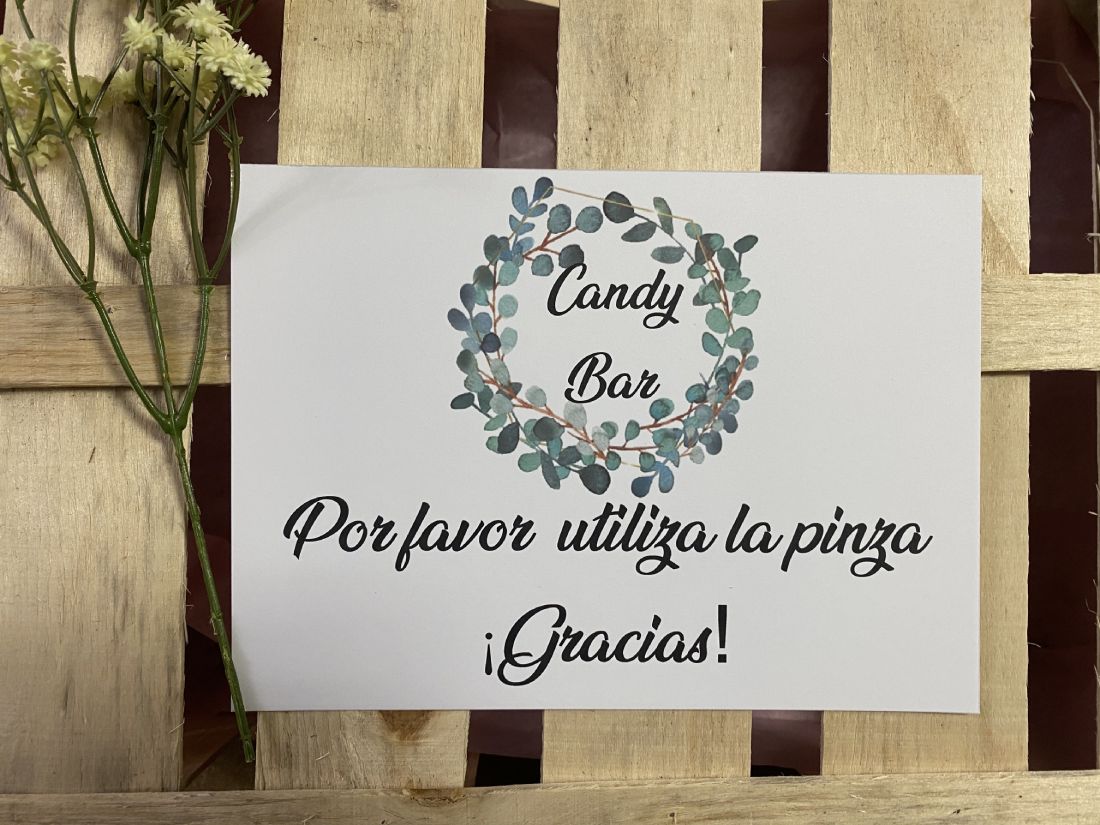 Cartel «Candy Bar» corona olivo