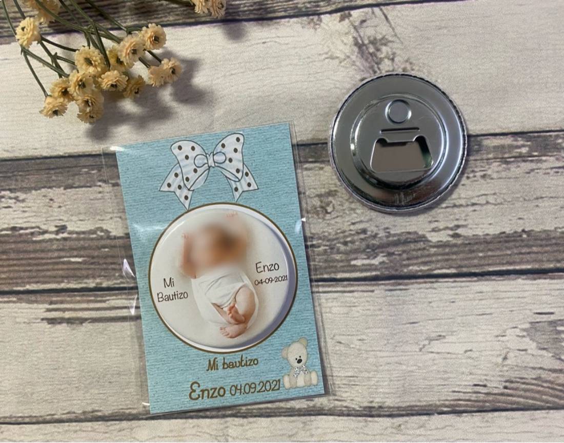 Imán personalizado con abridor 6cm