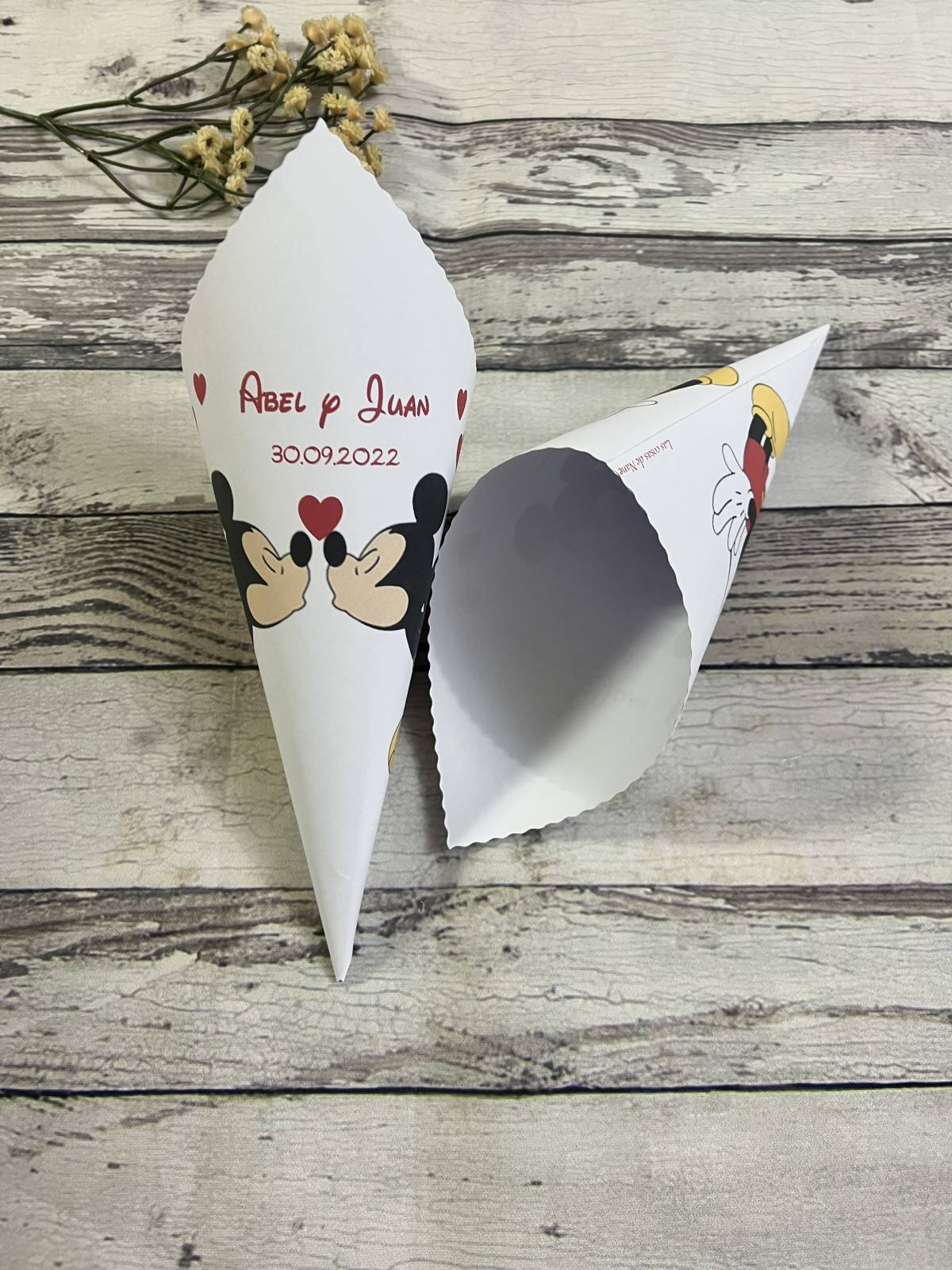 Cono boda mickey y mickey