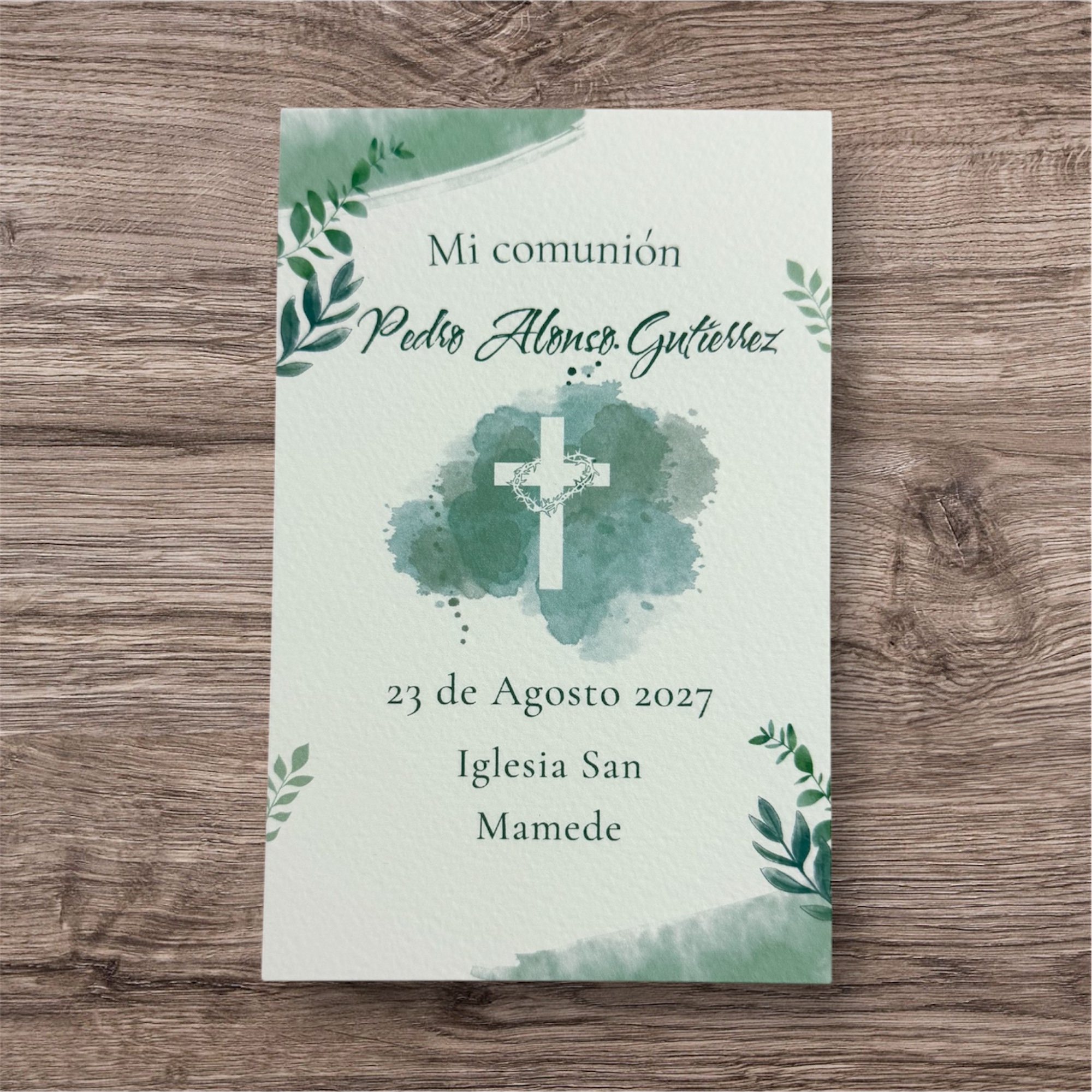 Estampa comunión cruz