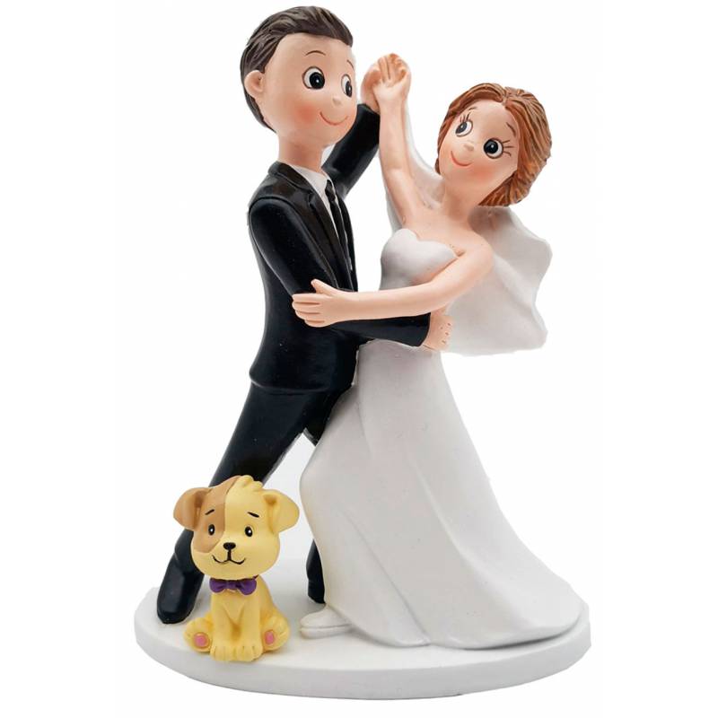 Figura pastel bailando con perro 2890