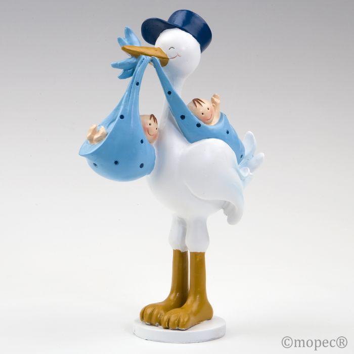 Figura para Tartas de Cigüeña Amorosa Pit o Pita Gemelos Y581.3