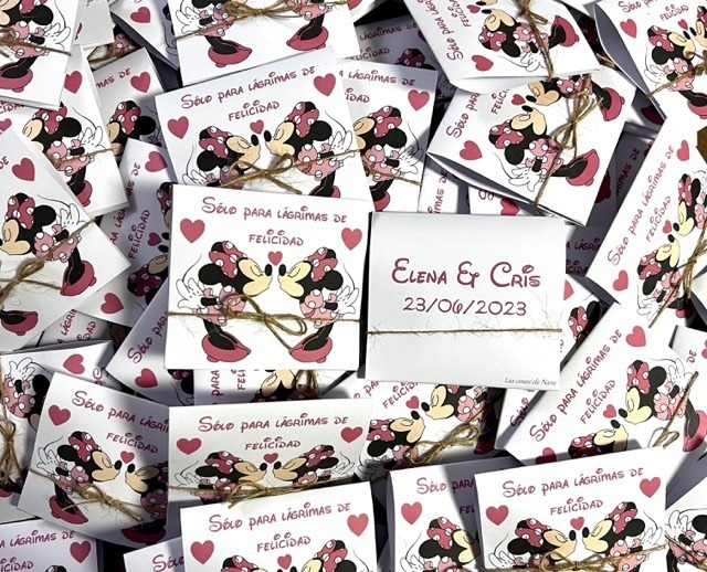 Lágrimas de felicidad fondo beso minnie y minnie