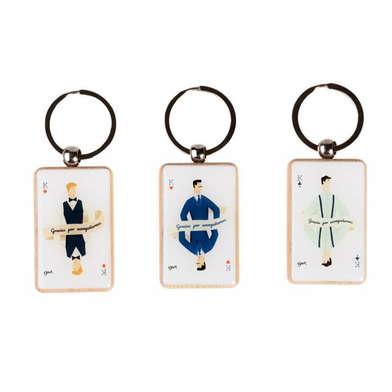 Llavero madera carta men 6543