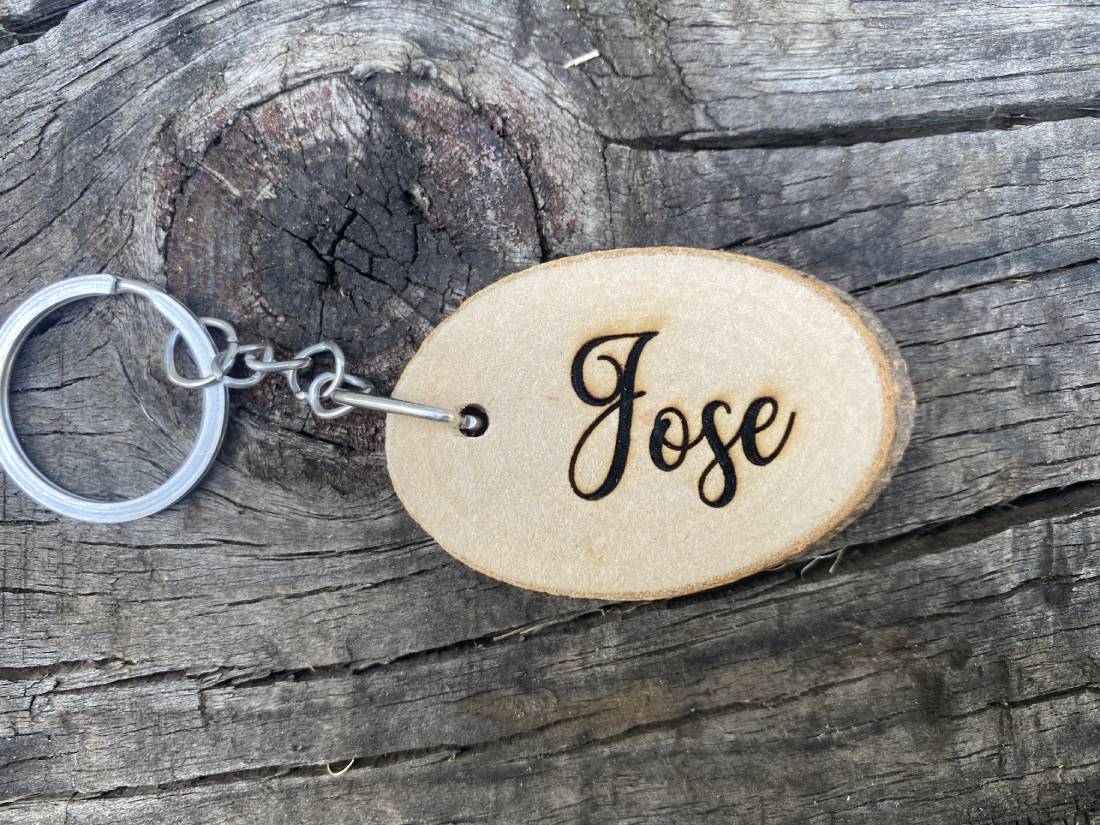 Marcasitios llavero de madera personalizado