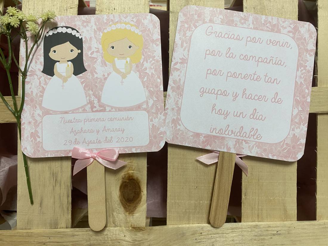 Pai pai mellizas fondo rosa