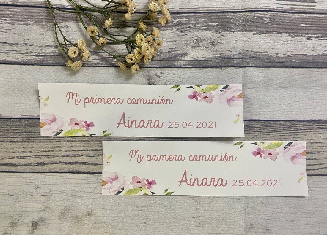 Pegatinas agua fondo flores rosas acuarela pequeñas