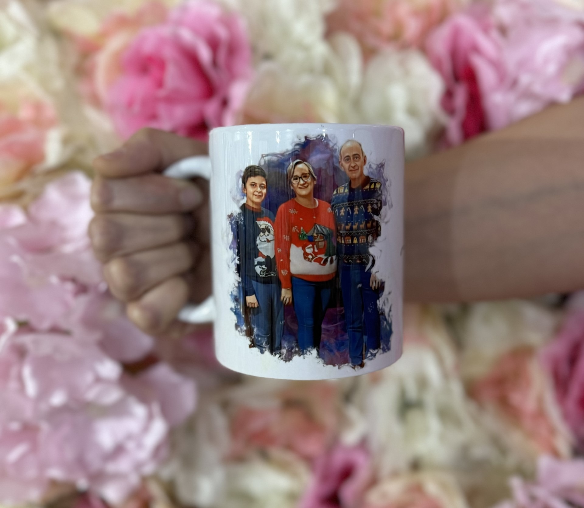 Taza personalizada acuarela