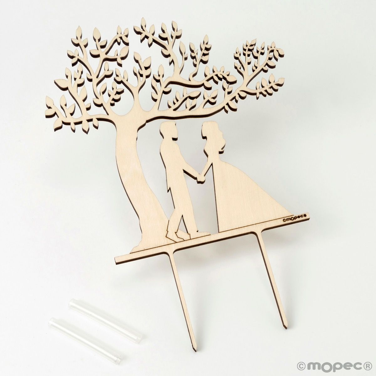 Cake topper madera novios Árbol de la Vida W616