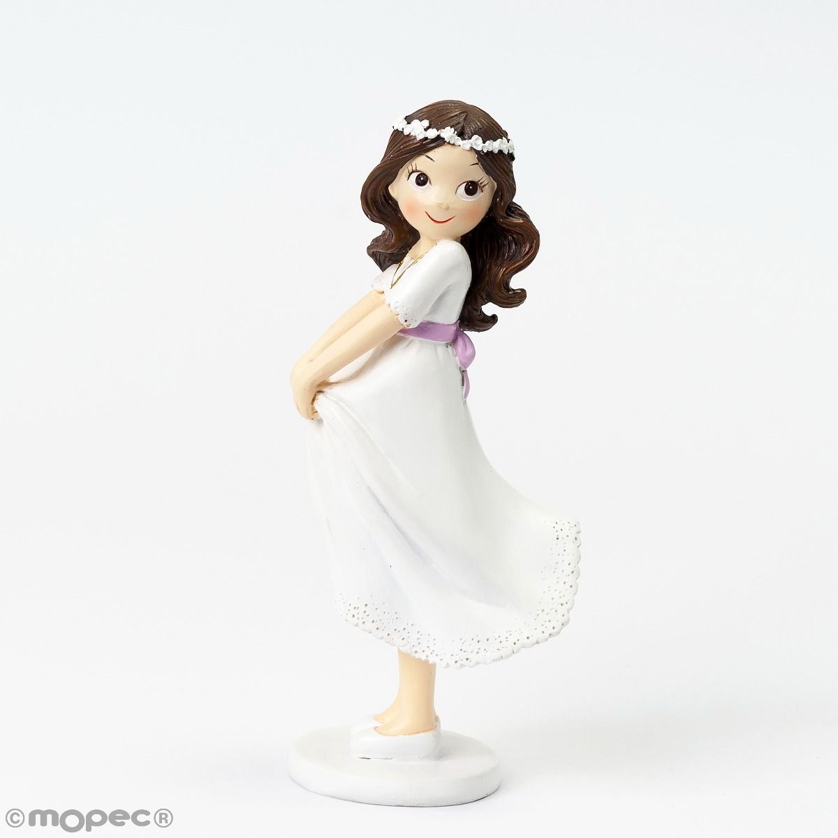 Figura pastel Comunión niña sujetando la falda Y610